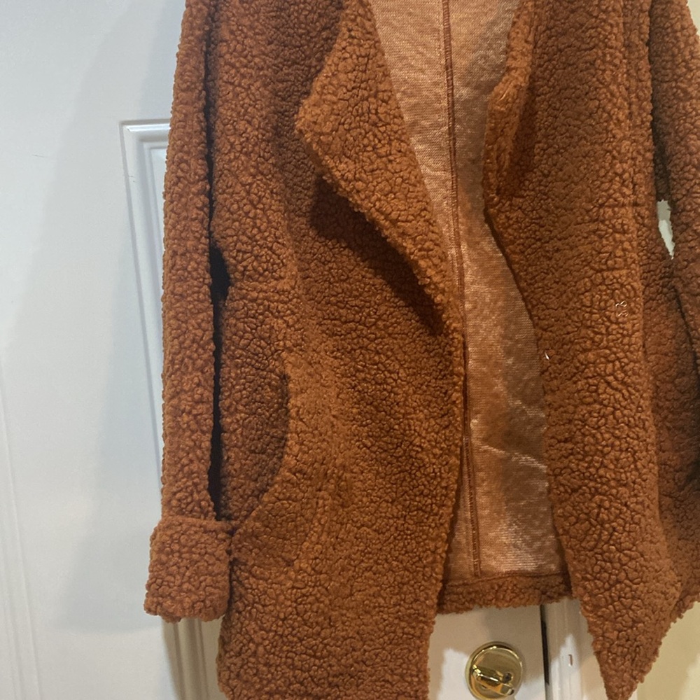 New Vici Ellison Rust Fall Teddy Jacket with pockets - Picture 14 of 14
